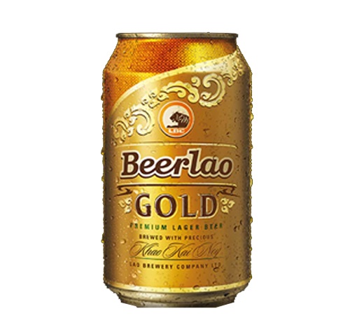 Két bia Lào lon gold 330ml 3 Két bia Lào lon gold 330ml 3